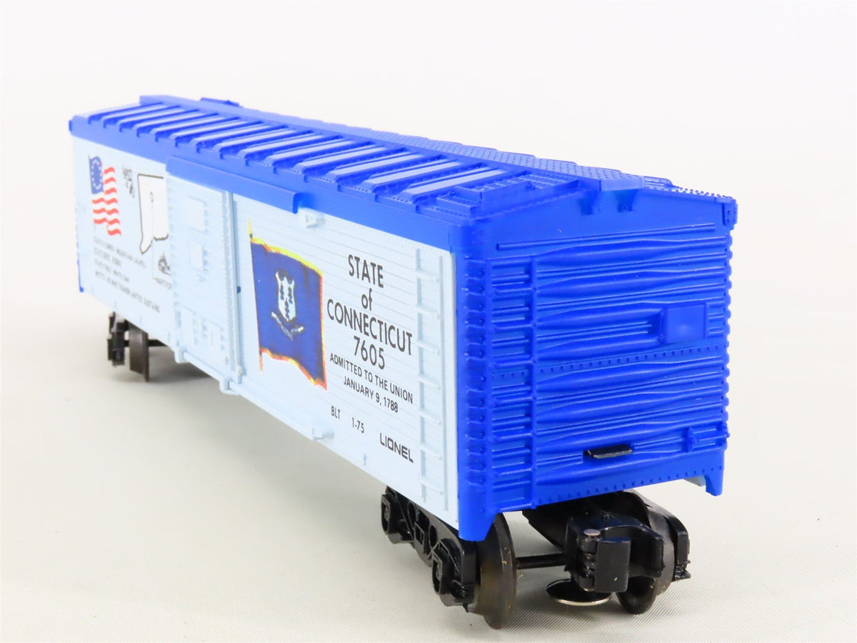 O Gauge 3-Rail Lionel 6-7605 Connecticut Spirit of &#39;76 40&#39; Boxcar #7605