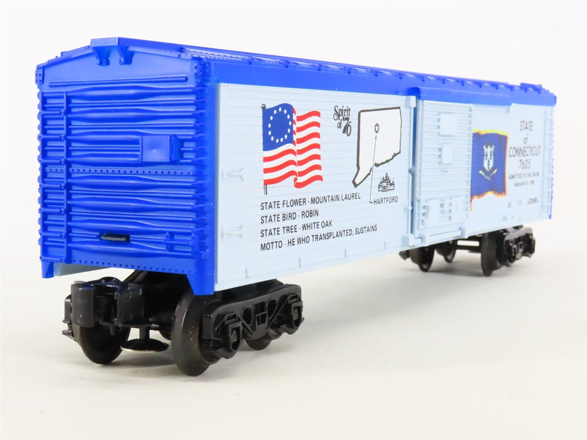 O Gauge 3-Rail Lionel 6-7605 Connecticut Spirit of &#39;76 40&#39; Boxcar #7605