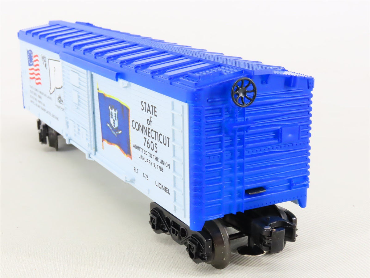 O Gauge 3-Rail Lionel 6-7605 Connecticut Spirit of &#39;76 40&#39; Boxcar #7605