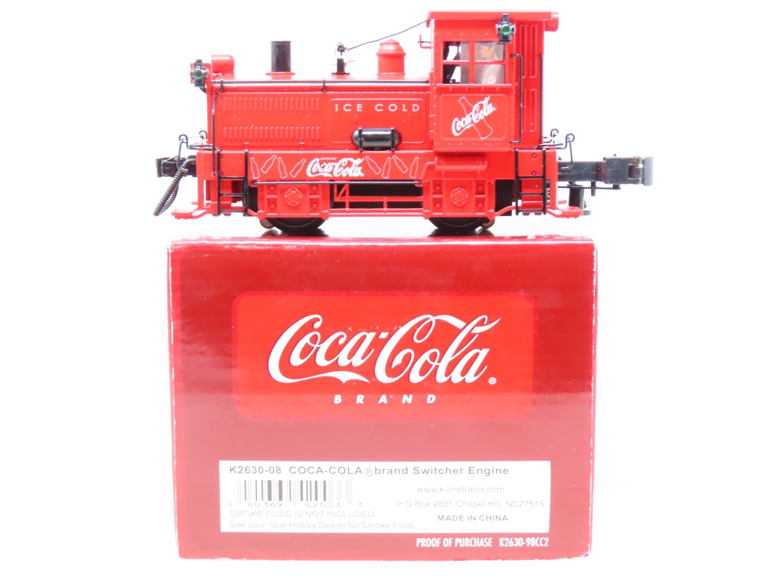 O Gauge 3-Rail K-Line K2630-08 Coca-Cola Plymouth Diesel Yard Switcher