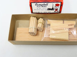 HO 1/87 Scale Campbell Scale Models Kit #301 Ballasted Deck Pile Trestle