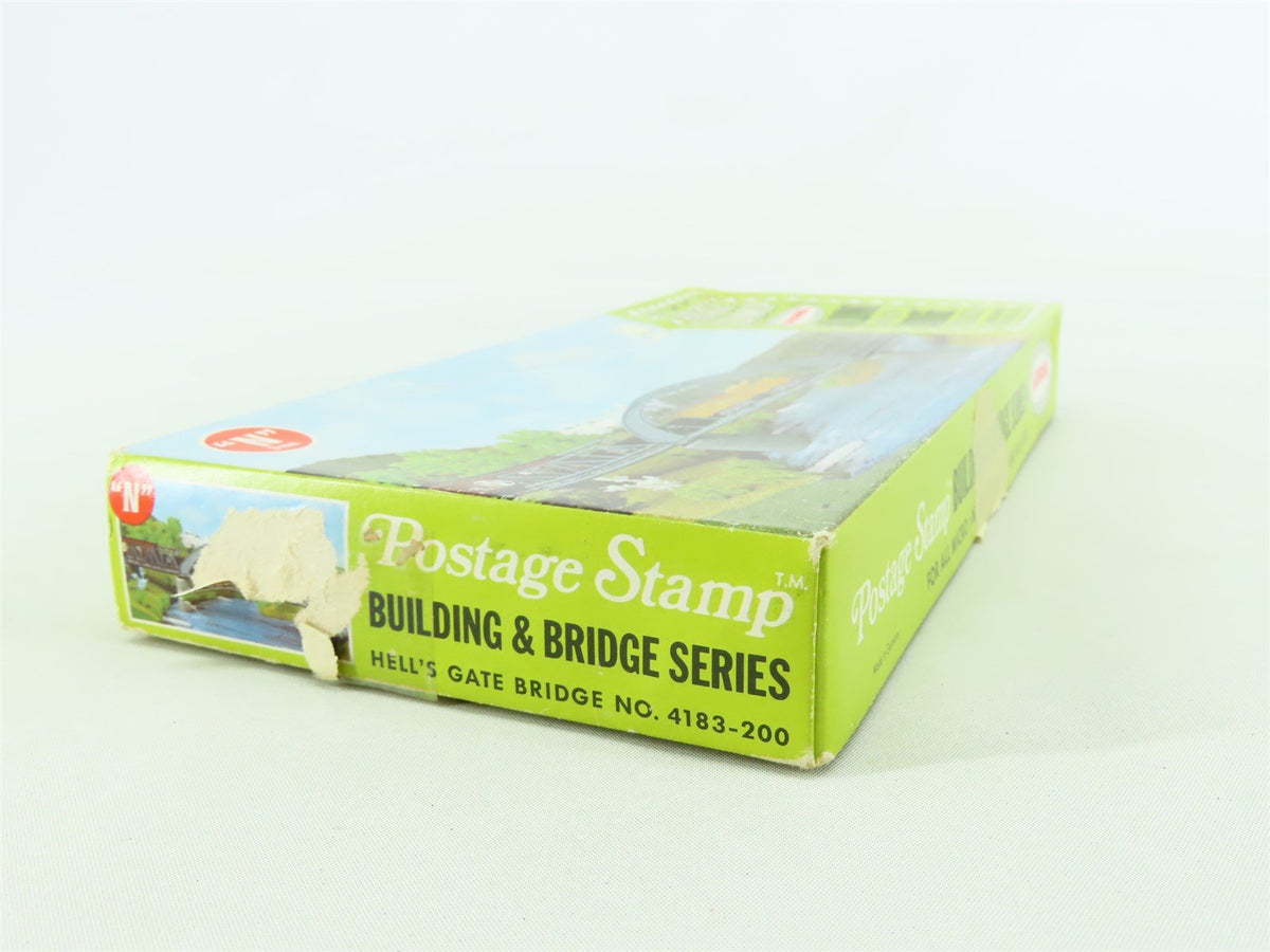 N Aurora Postage Stamp Building &amp; Bridge Series Kit #4183-200 Hell&#39;s Gate Bridge
