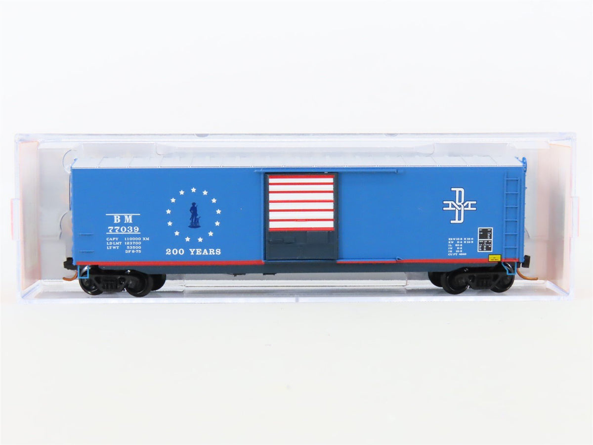 N Scale Micro-Trains MTL NSC 07-85 B&amp;M Bicentennial 50&#39; Steel Box Car #77039