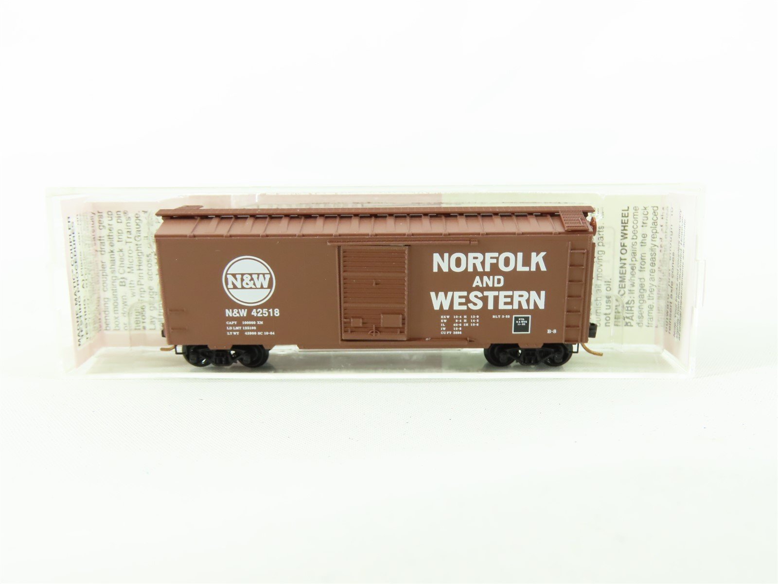 N Scale Micro-Trains MTL NSC 12-00 N&W Norfolk & Western 40' Boxcar #42518