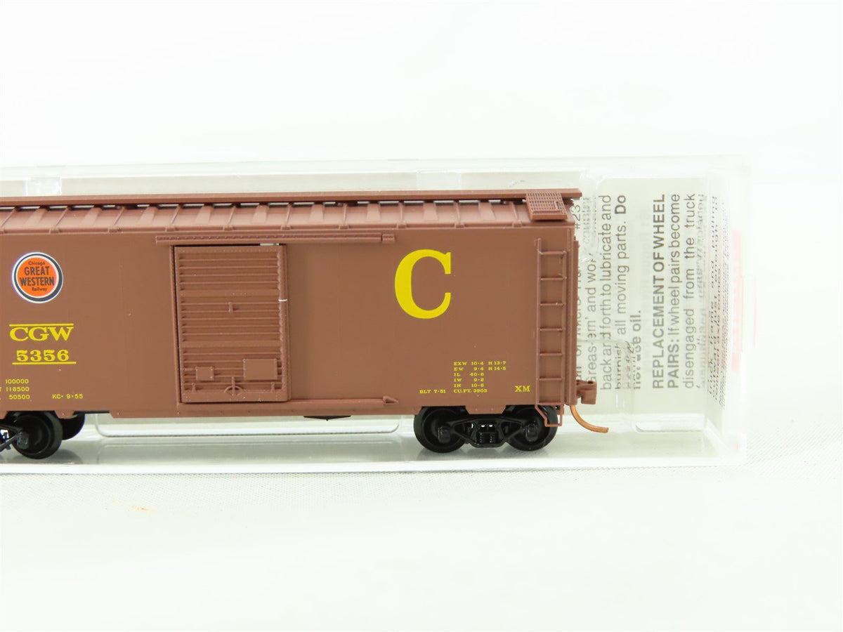 N Scale Micro-Trains MTL 02000736 CGW Chicago Great Western 40&#39; Boxcar #5356