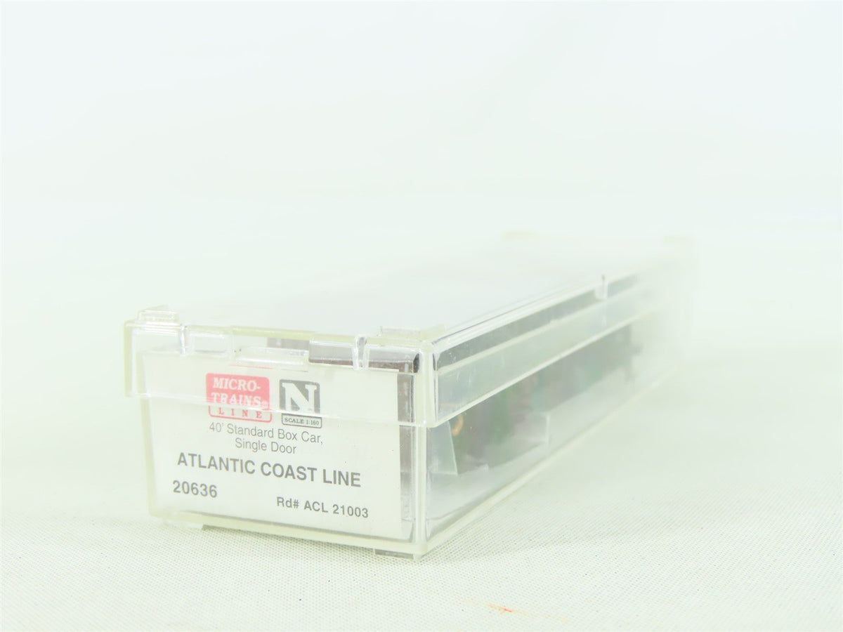 N Scale Micro-Trains MTL 20636 ACL Atlantic Coast Line 40&#39; Boxcar #21003