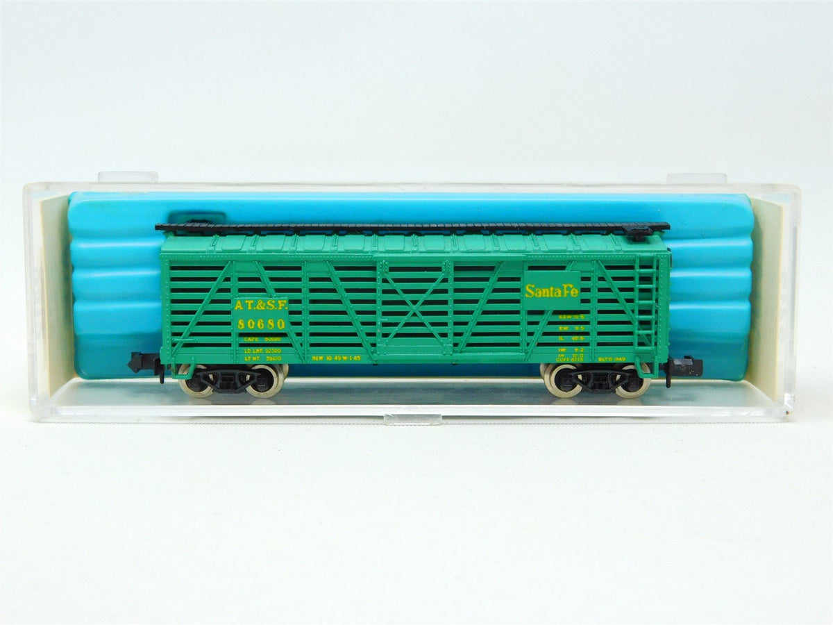 N Scale Atlas 2412 ATSF Santa Fe 40&#39; Cattle Stock Car #80680