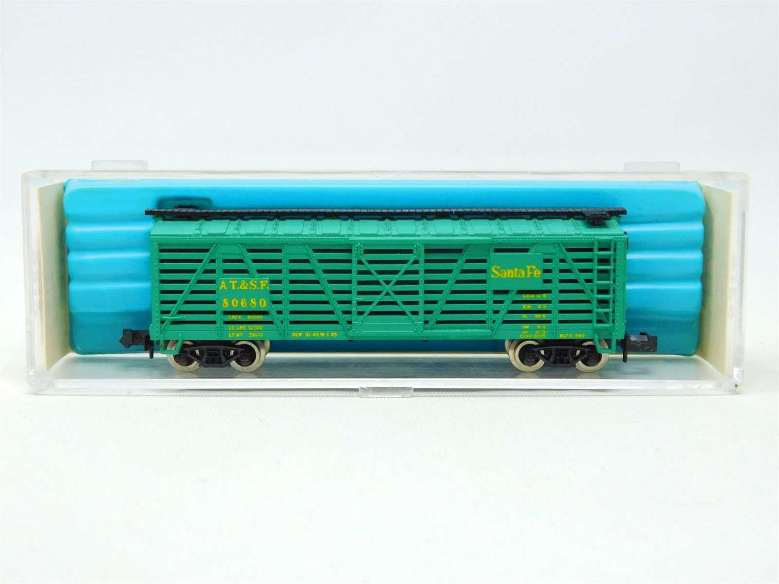 N Scale Atlas 2412 ATSF Santa Fe 40' Cattle Stock Car #80680