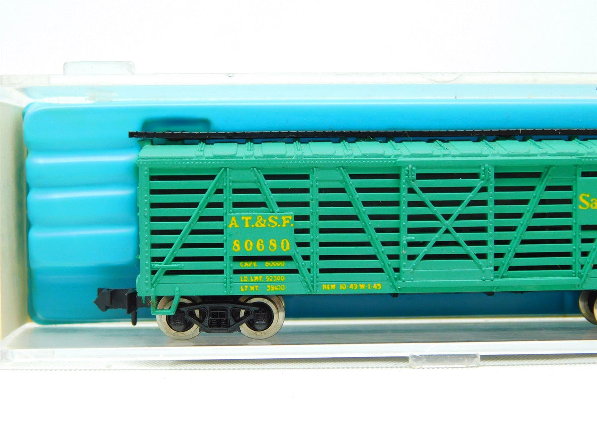 N Scale Atlas 2412 ATSF Santa Fe 40&#39; Cattle Stock Car #80680