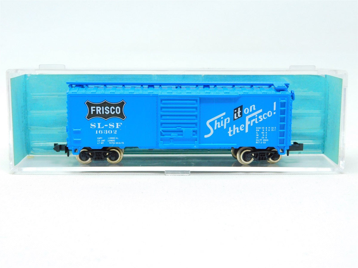 N Scale Atlas 3417 SL-SF Frisco 40&#39; Single Door Box Car #16302