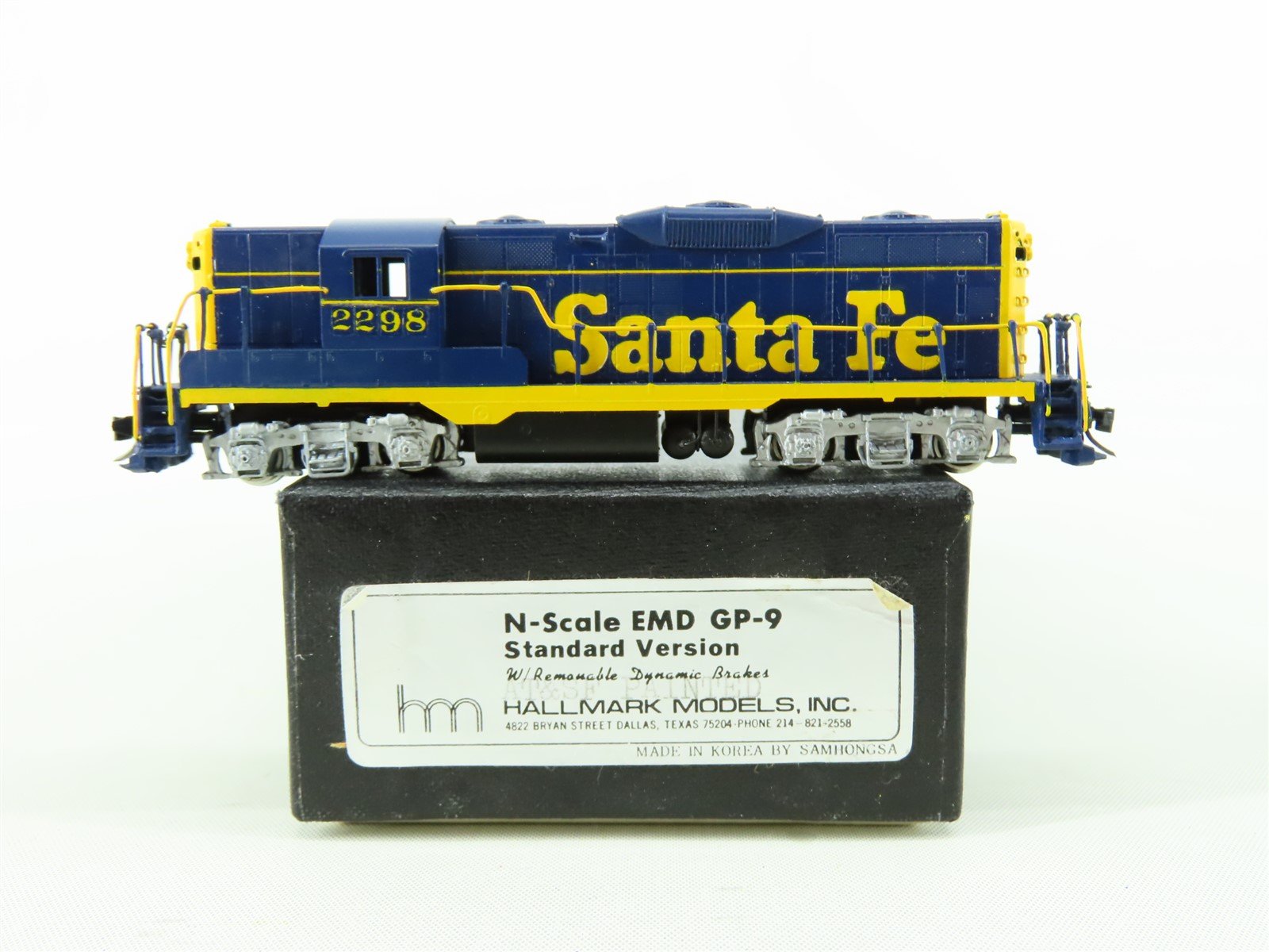 N Hallmark Models/Samhongsa BRASS ATSF Santa Fe EMD GP9 Diesel #2298 - Custom