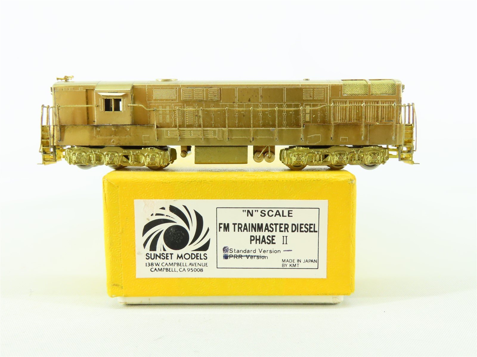 N Sunset Models/KMT BRASS Undecorated FM Trainmaster Ph. 2 Diesel Locomotive
