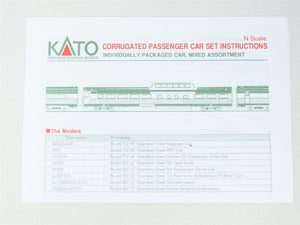 N Scale Kato #106-1604 ATSF Santa Fe Corrugated Passenger 4-Car Set B-2
