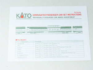 N Scale Kato #106-1901 NP. MP, B&O Slumbercoaches Passenger 4-Car Set E-1