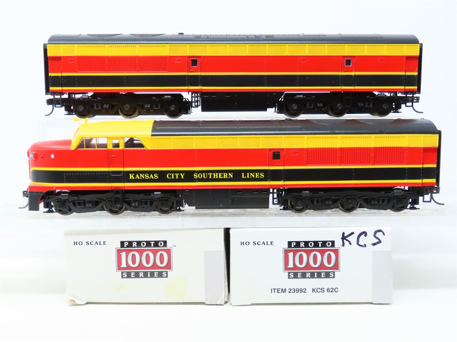 HO Scale Proto 1000 KCS Kansas City Southern Erie-Built A/B 2-Unit Diesel Set