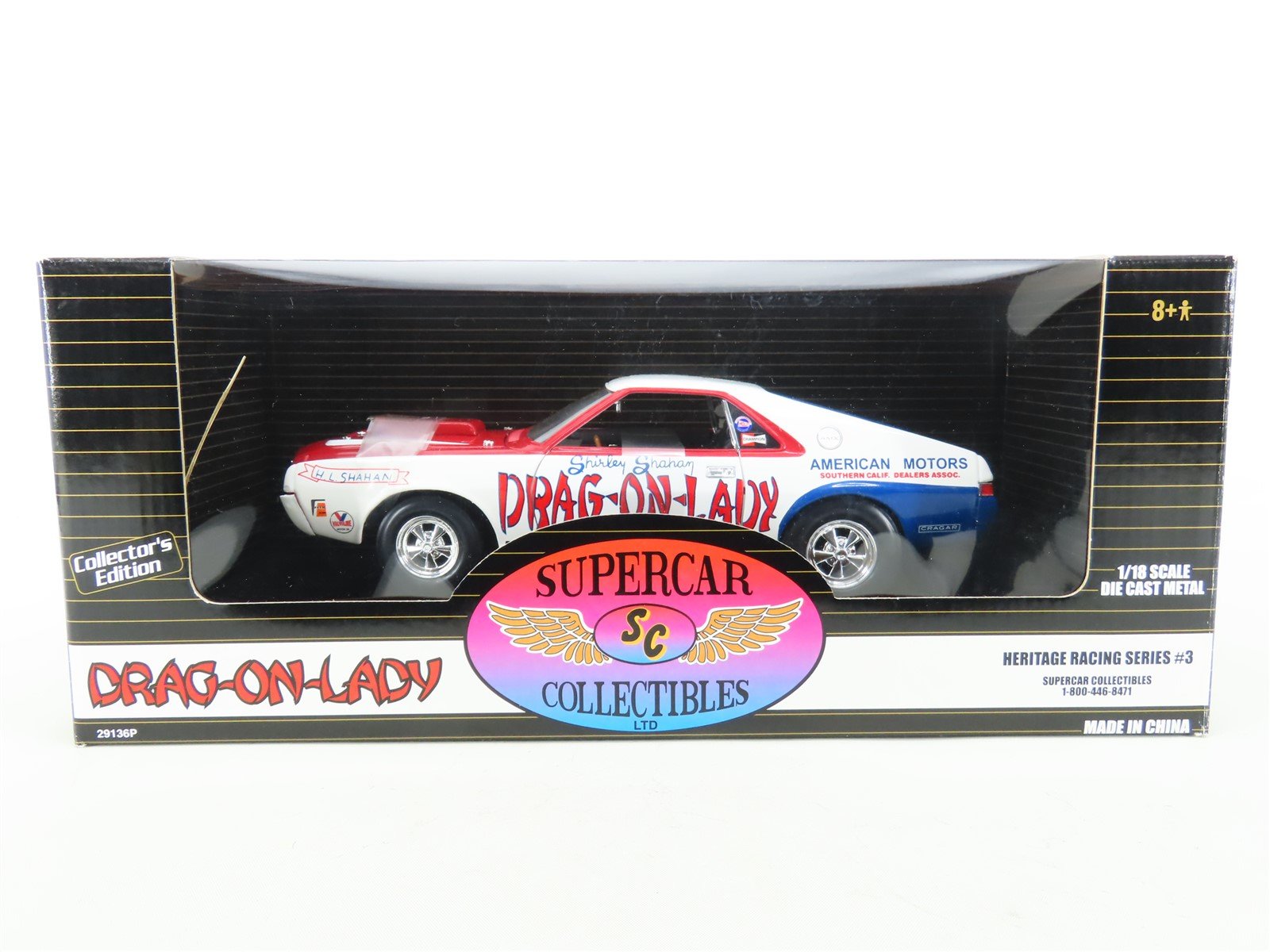 1:18 Scale Ertl Supercar American Muscle #29136P 1969 AMX Drag-On-Lady