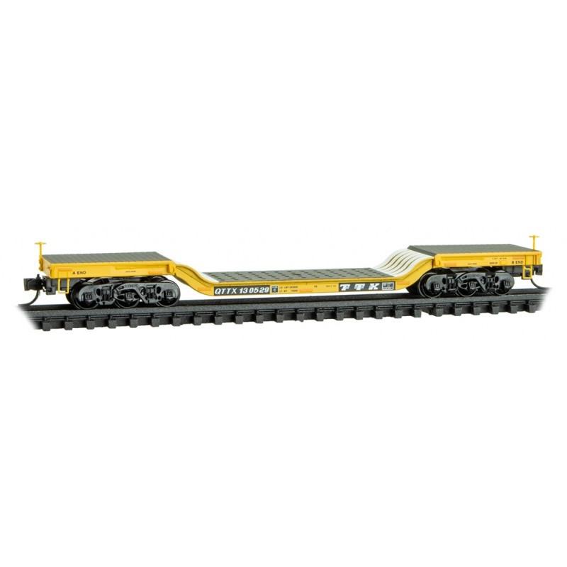 N Micro-Trains MTL 10900143 QTTX Trailer Train Depressed Center Flat Car #130529