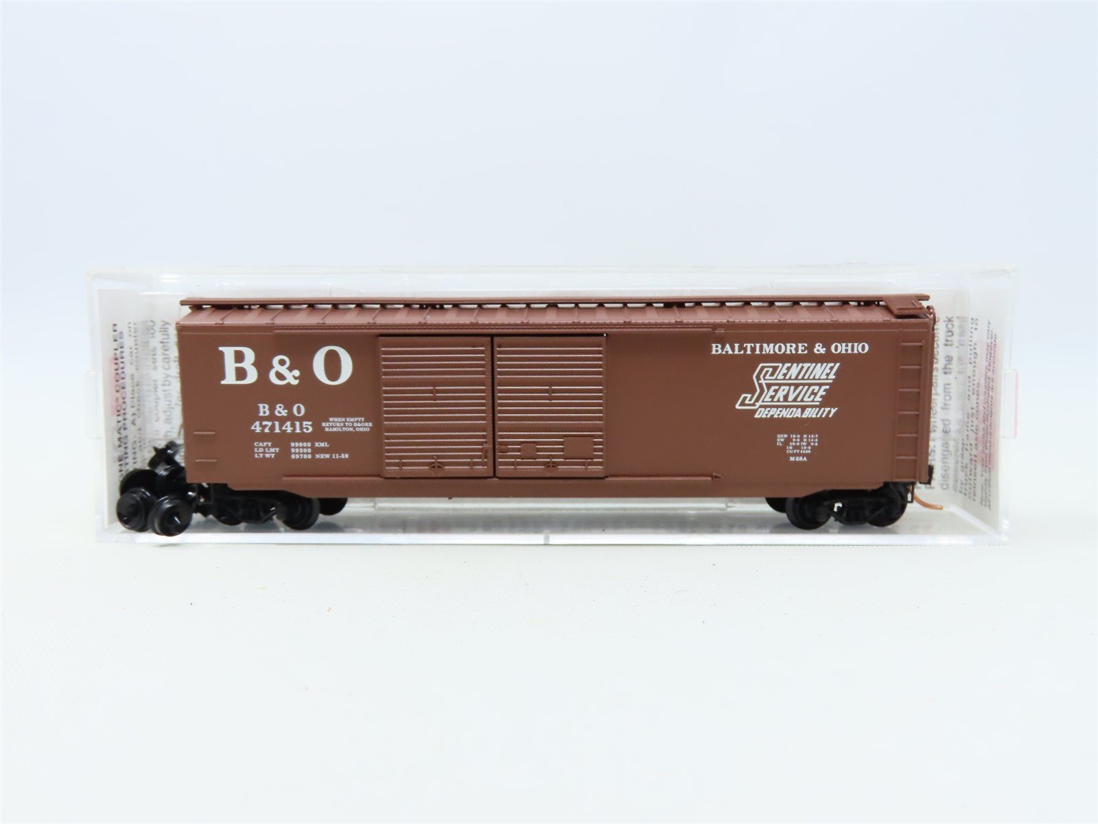 N Scale Micro-Trains MTL 34070 B&O Baltimore & Ohio 50' Box Car #471415