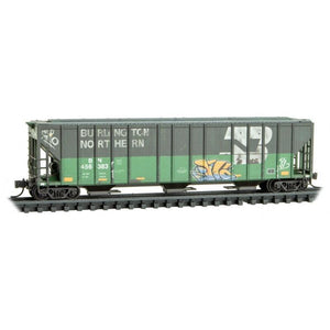 N Micro-Trains MTL 98305064 BNSF/ex-BN 3-Bay Hopper Set 3-Pk Weathered Graffiti