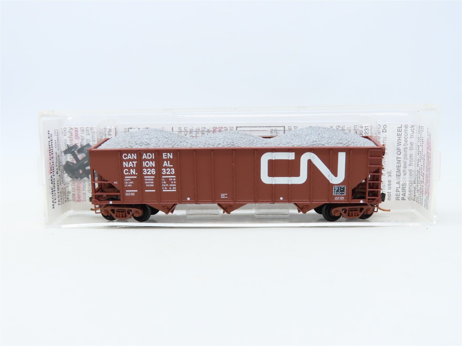 N Scale Micro-Trains MTL 108160 CN Canadian National 3-Bay Hopper #326323