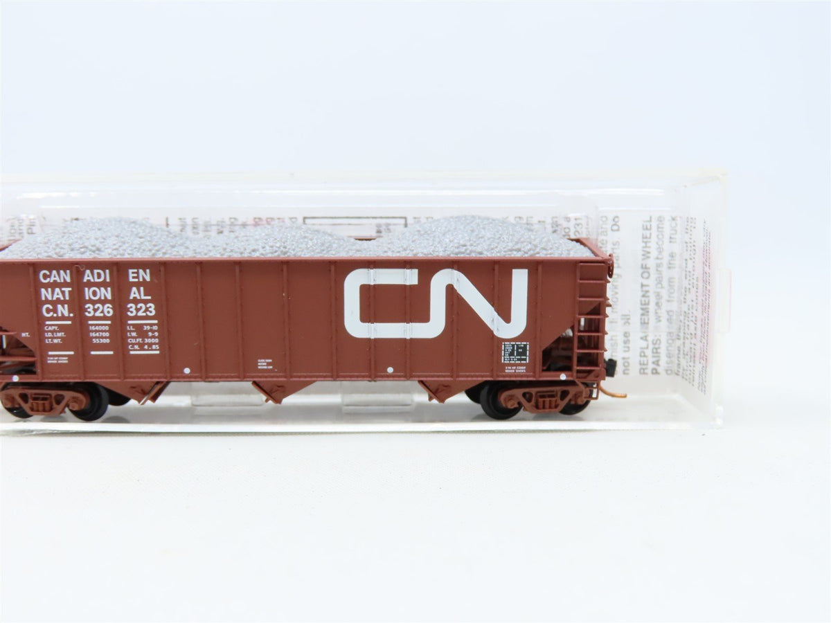 N Scale Micro-Trains MTL 108160 CN Canadian National 3-Bay Hopper #326323