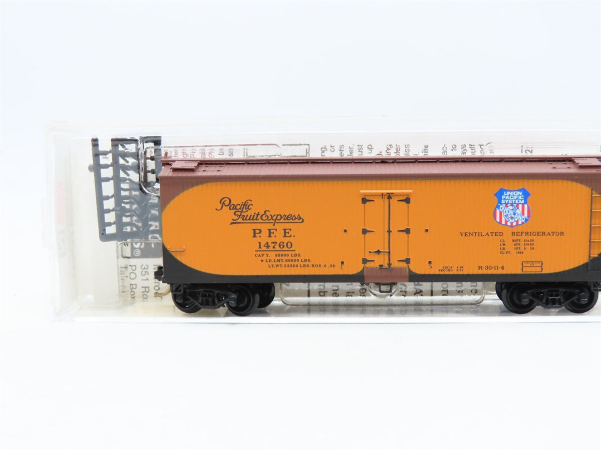 N Scale Micro-Trains MTL 49500 UP PFE Pacific Fruit Express 40&#39; Reefer #14760