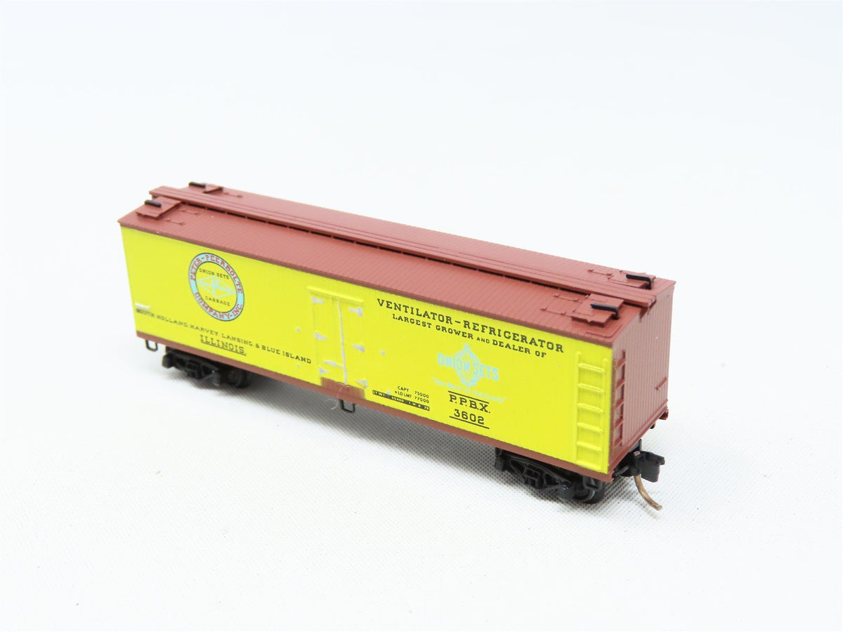 N Scale Kadee Micro-Trains MTL 47040 PPBX Peerbolte Onion Sets 40&#39; Reefer #3602