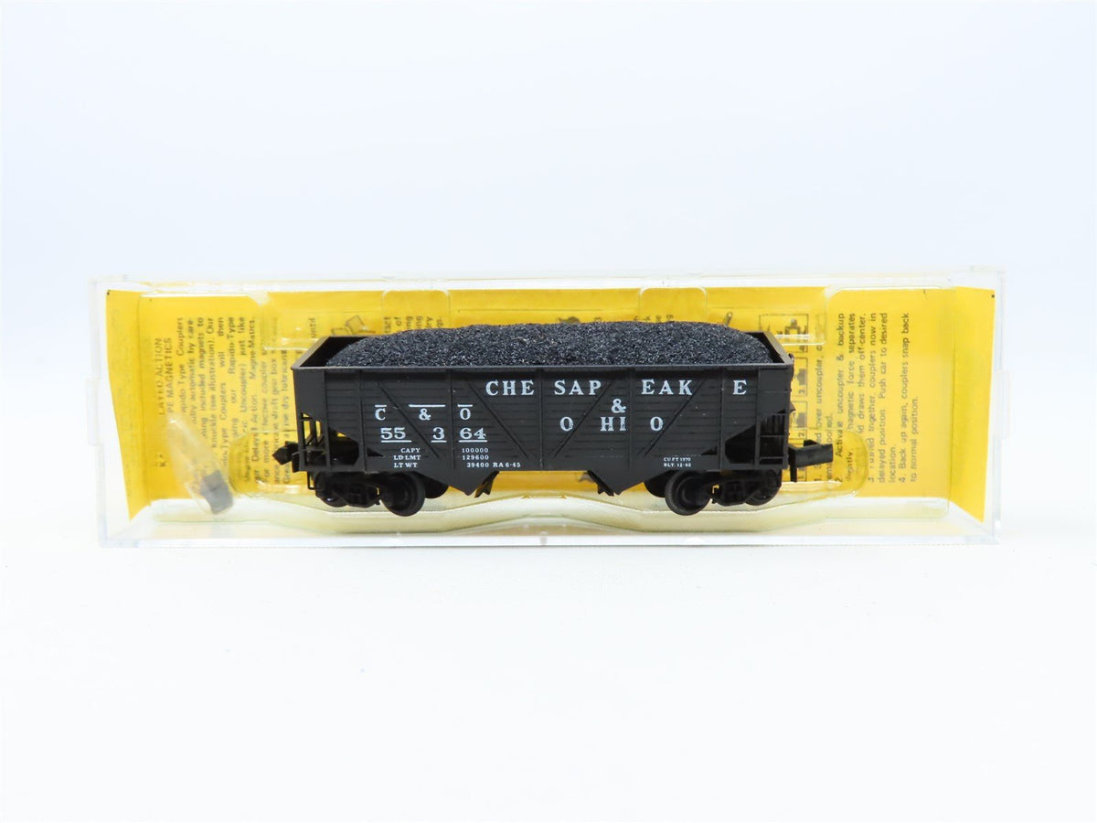 N Scale Kadee Micro-Trains MTL 57071 C&amp;O Chesapeake &amp; Ohio 2-Bay Hopper #55364