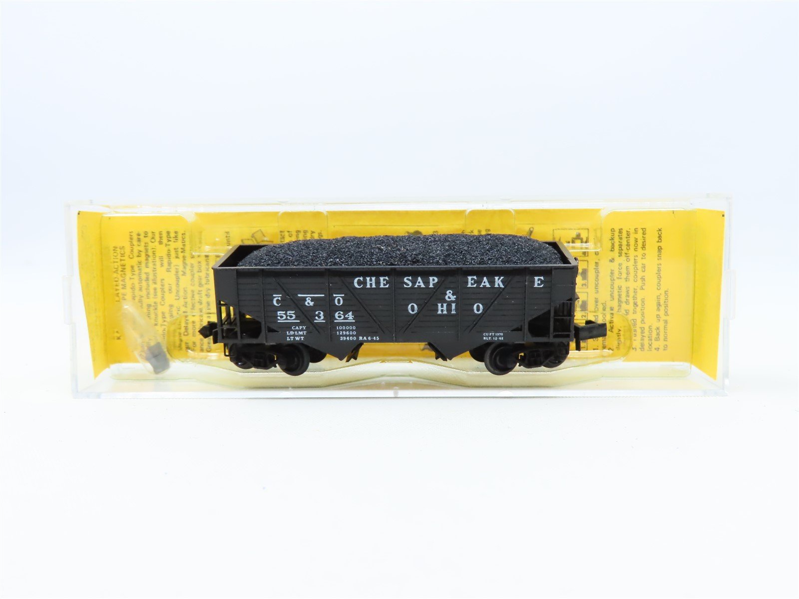 N Scale Kadee Micro-Trains MTL 57071 C&O Chesapeake & Ohio 2-Bay Hopper #55364
