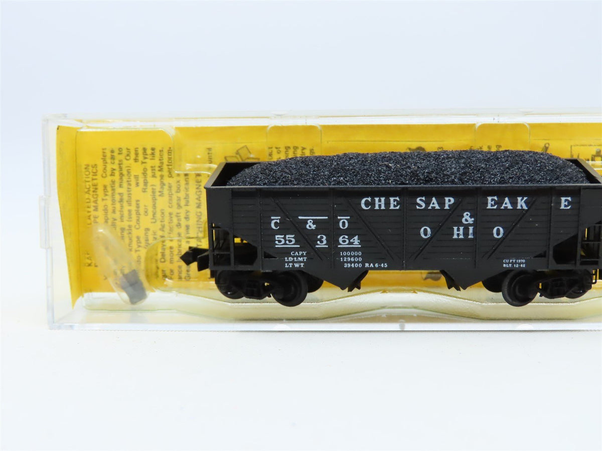 N Scale Kadee Micro-Trains MTL 57071 C&amp;O Chesapeake &amp; Ohio 2-Bay Hopper #55364