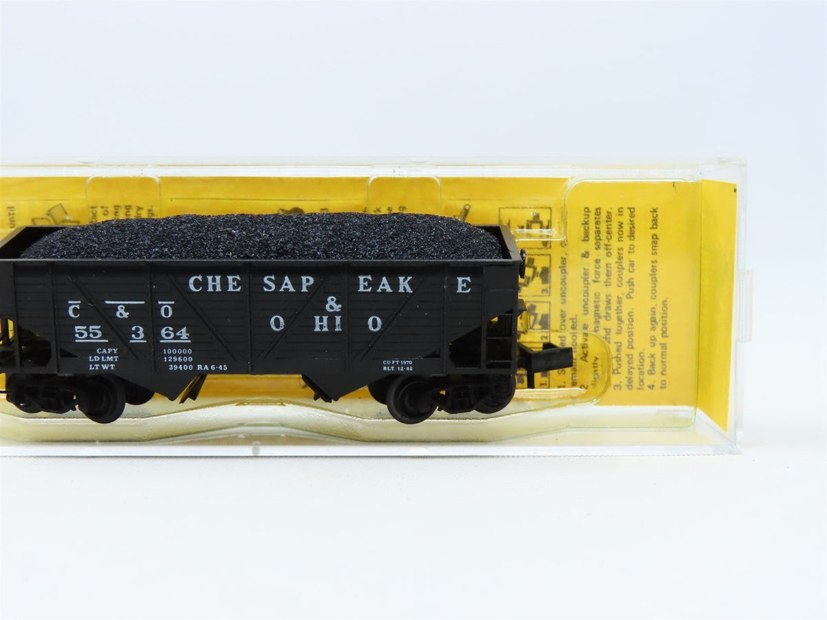 N Scale Kadee Micro-Trains MTL 57071 C&amp;O Chesapeake &amp; Ohio 2-Bay Hopper #55364