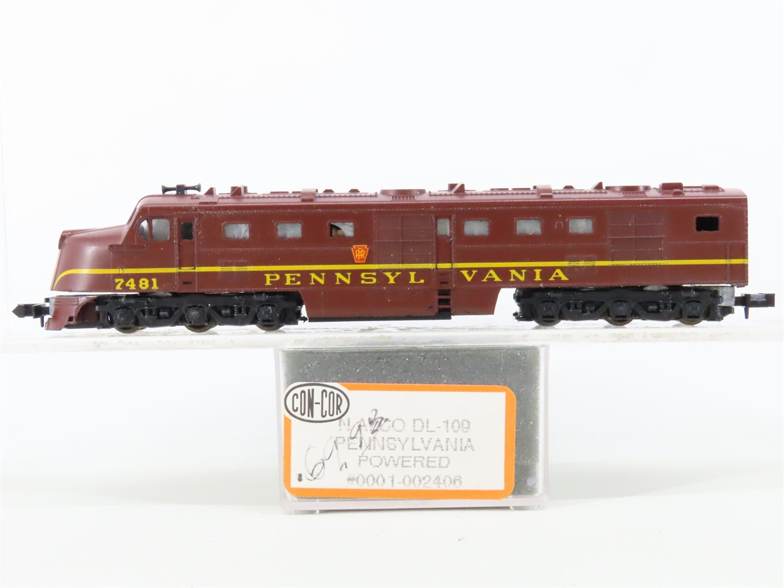 N Scale Con-Cor 0001-002406 PRR Pennsylvania DL109 Diesel Locomotive #7481