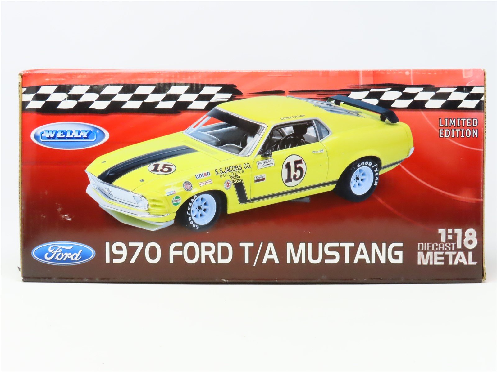 1:18 Scale Welly Limited Edition 12527MB 1970 Ford T/A Mustang