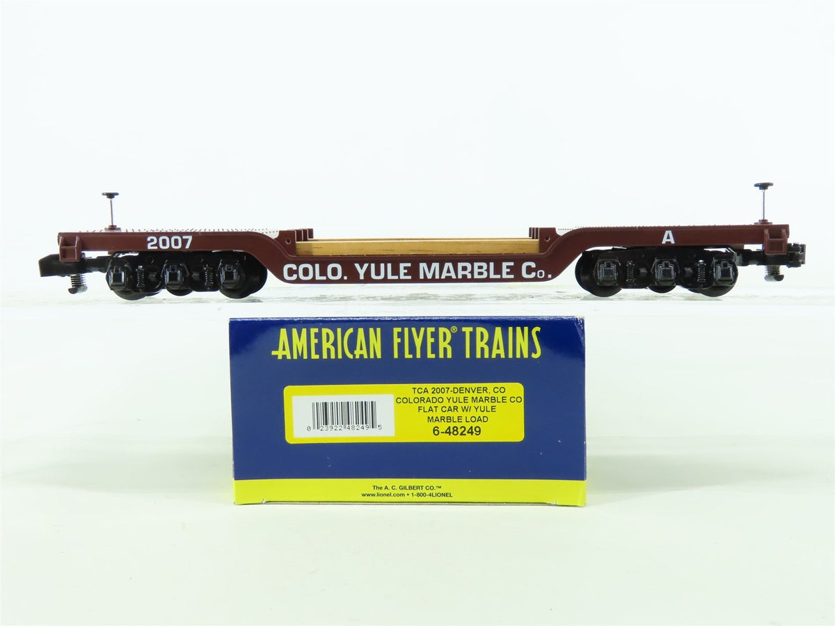 S Scale Lionel American Flyer 6-48249 Colorado Yule Marble Co. Flat Car w/Load