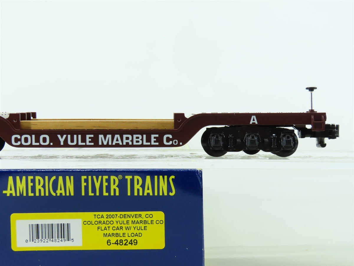 S Scale Lionel American Flyer 6-48249 Colorado Yule Marble Co. Flat Car w/Load