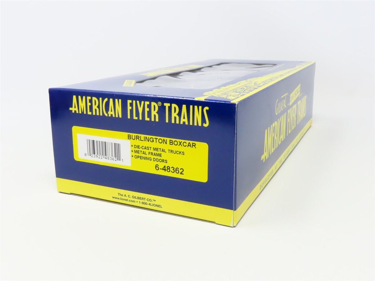 S Scale American Flyer 6-48362 CBQ Burlington Boxcar #63114