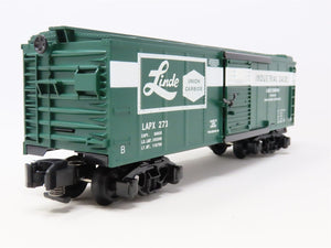 S Scale American Flyer 6-48231 LAPX Linde Gas Tank/Boxcar #273