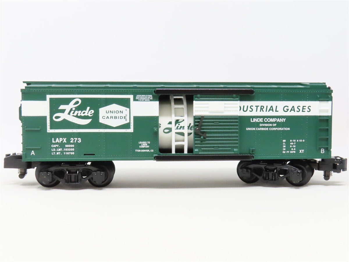 S Scale American Flyer 6-48231 LAPX Linde Gas Tank/Boxcar #273