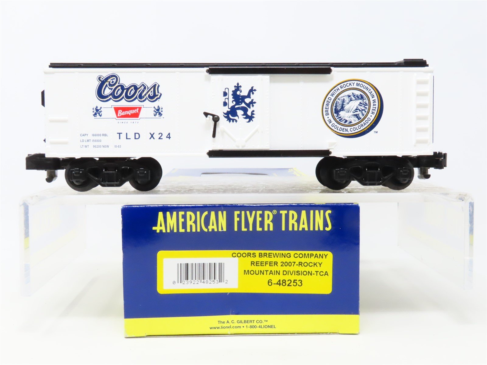 S Scale American Flyer 6-48253 TLDX Coors "Rocky Mountain" Beer Reefer Car #24