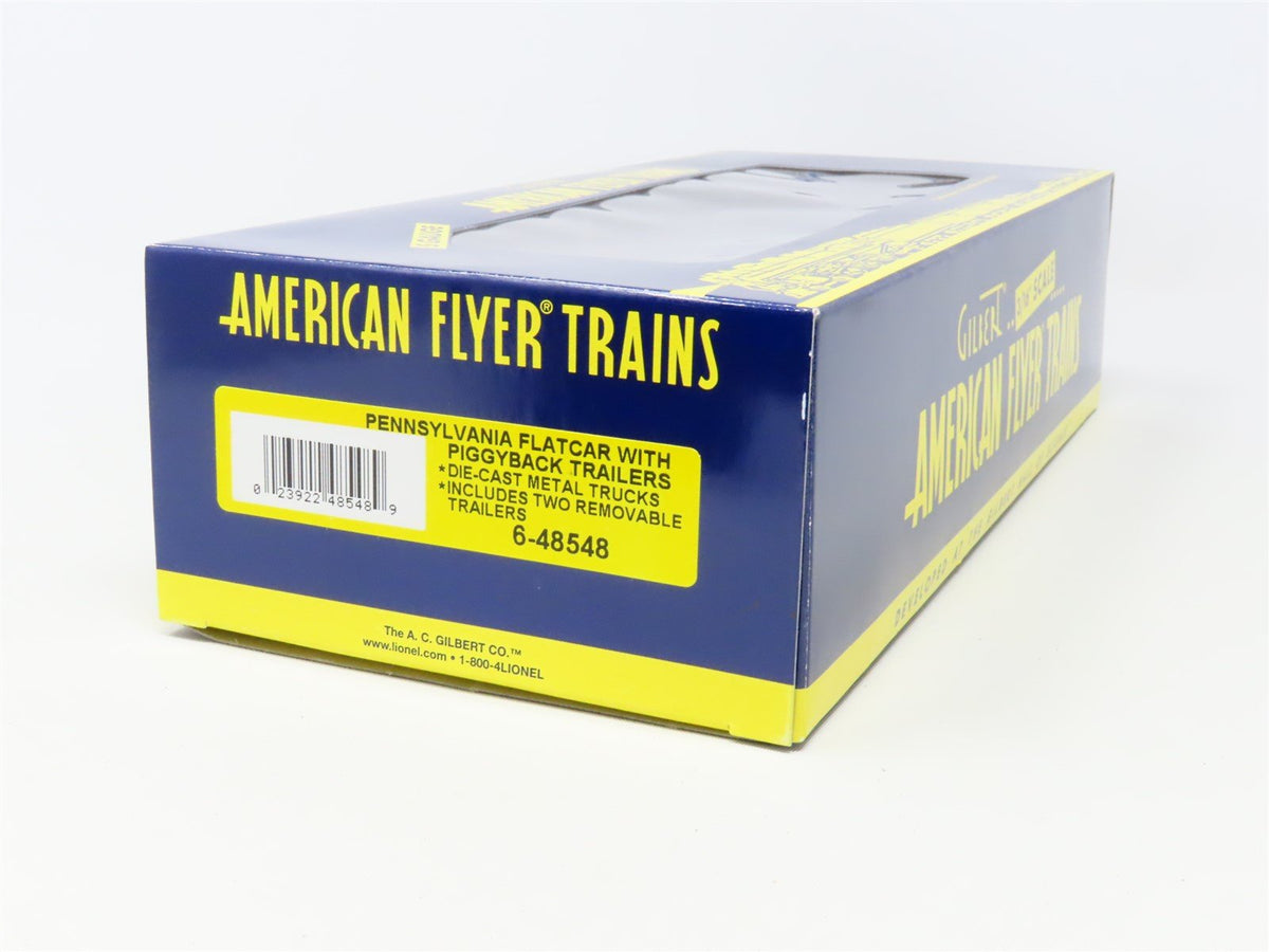 S Scale American Flyer 6-48548 PRR Pennsylvania Flatcar w/Trailers #480078