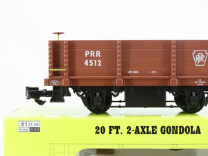 G Scale Aristocraft ART-40001 PRR Pennsylvania 20' 2-Axle Wooden Gondola #4512