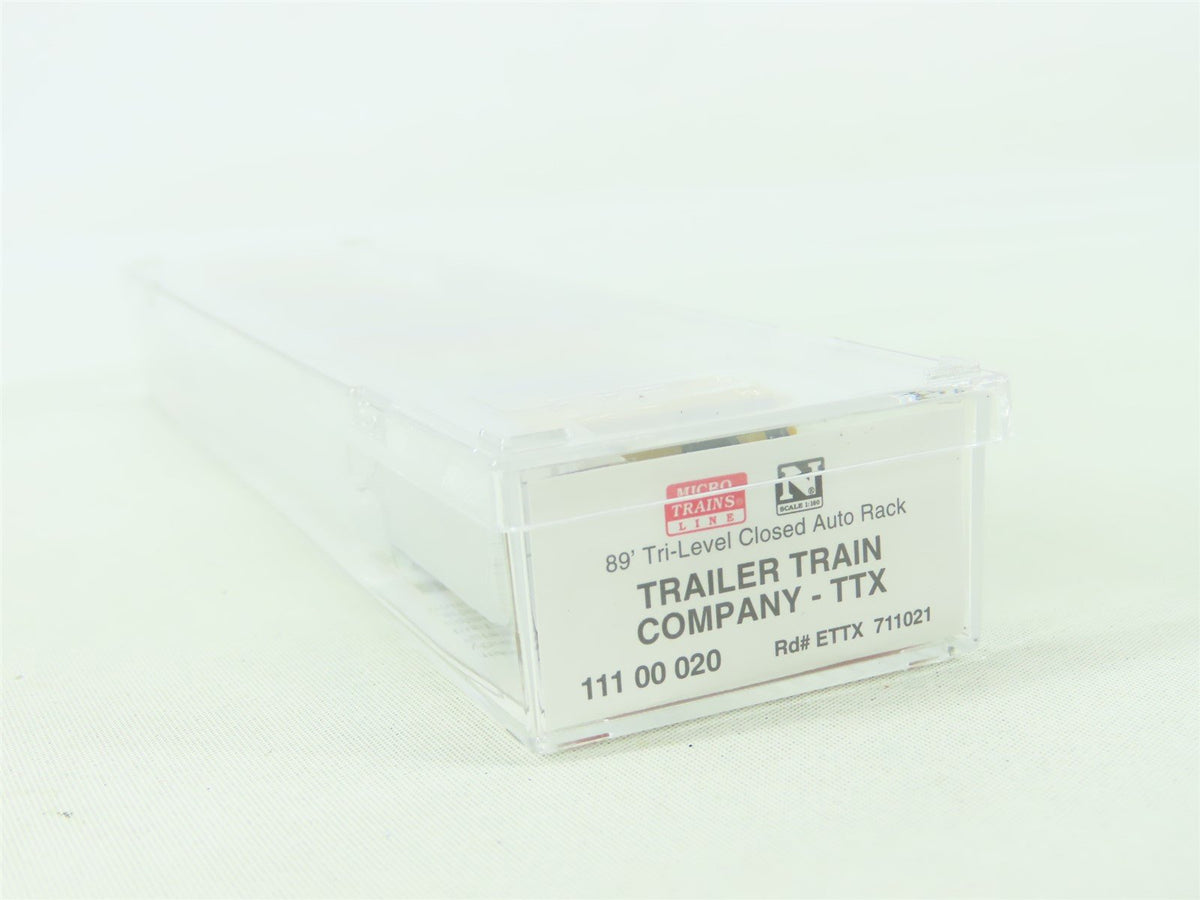 N Micro-Trains MTL 11100020 TTX Trailer Train 89&#39; Tri-Level Auto Rack #711021