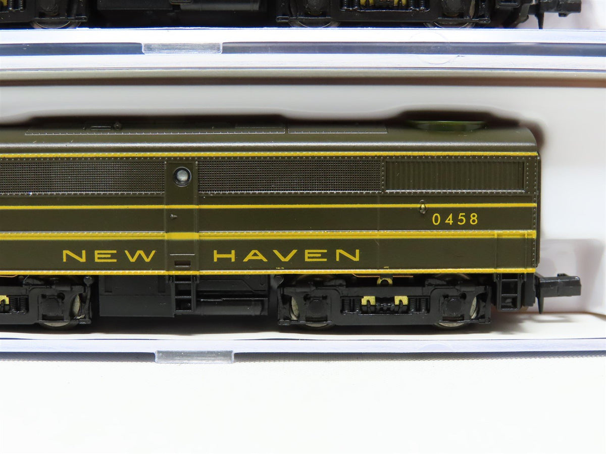 N Scale Life-Like 7449 NH New Haven ALCO FA1/FB1 Diesel Set #0408/0458