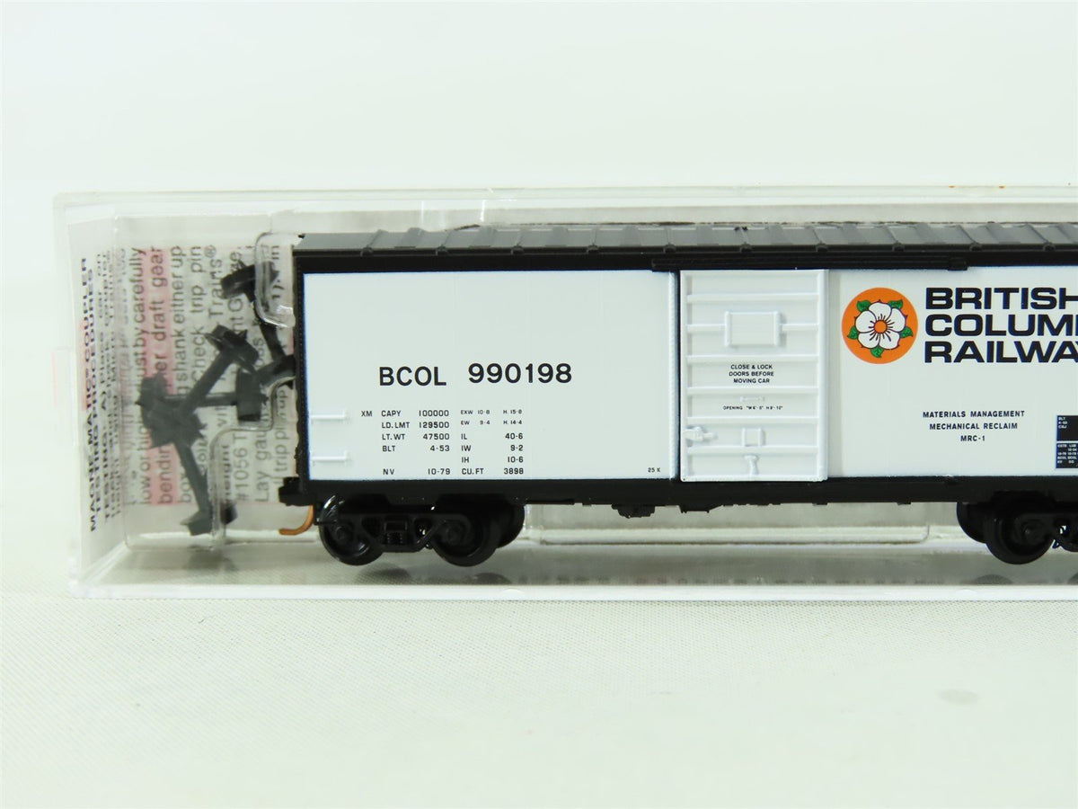 N Scale Micro-Trains MTL 07300060 BCOL British Columbia 40&#39; Box Car #990198