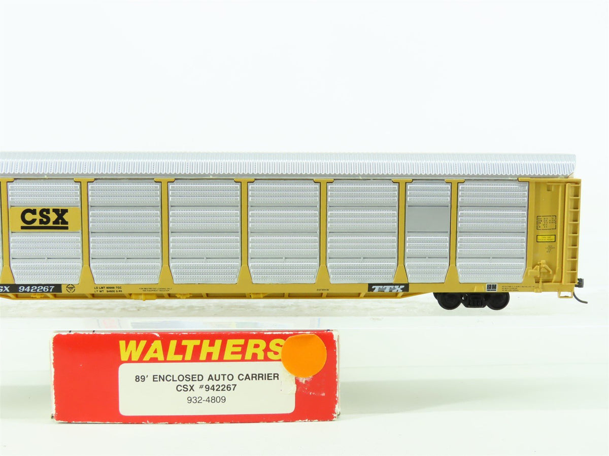 HO Scale Walthers 932-4809 TTGX CSX 89&#39; Enclosed Auto Carrier #942267