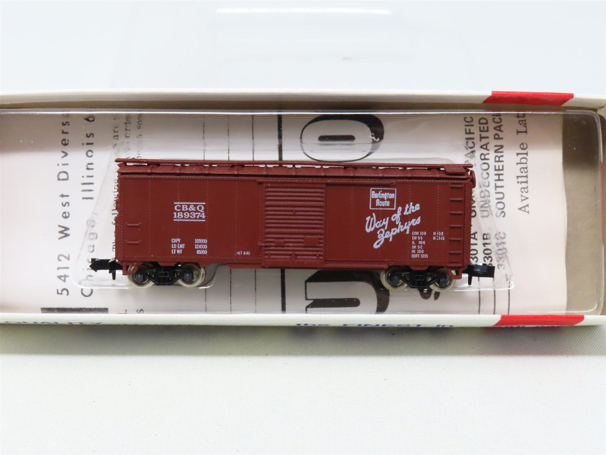 N Con-Cor 1003-H CB&amp;Q Burlington Route Way Of Zephyr 40&#39; Steel Boxcar #189374