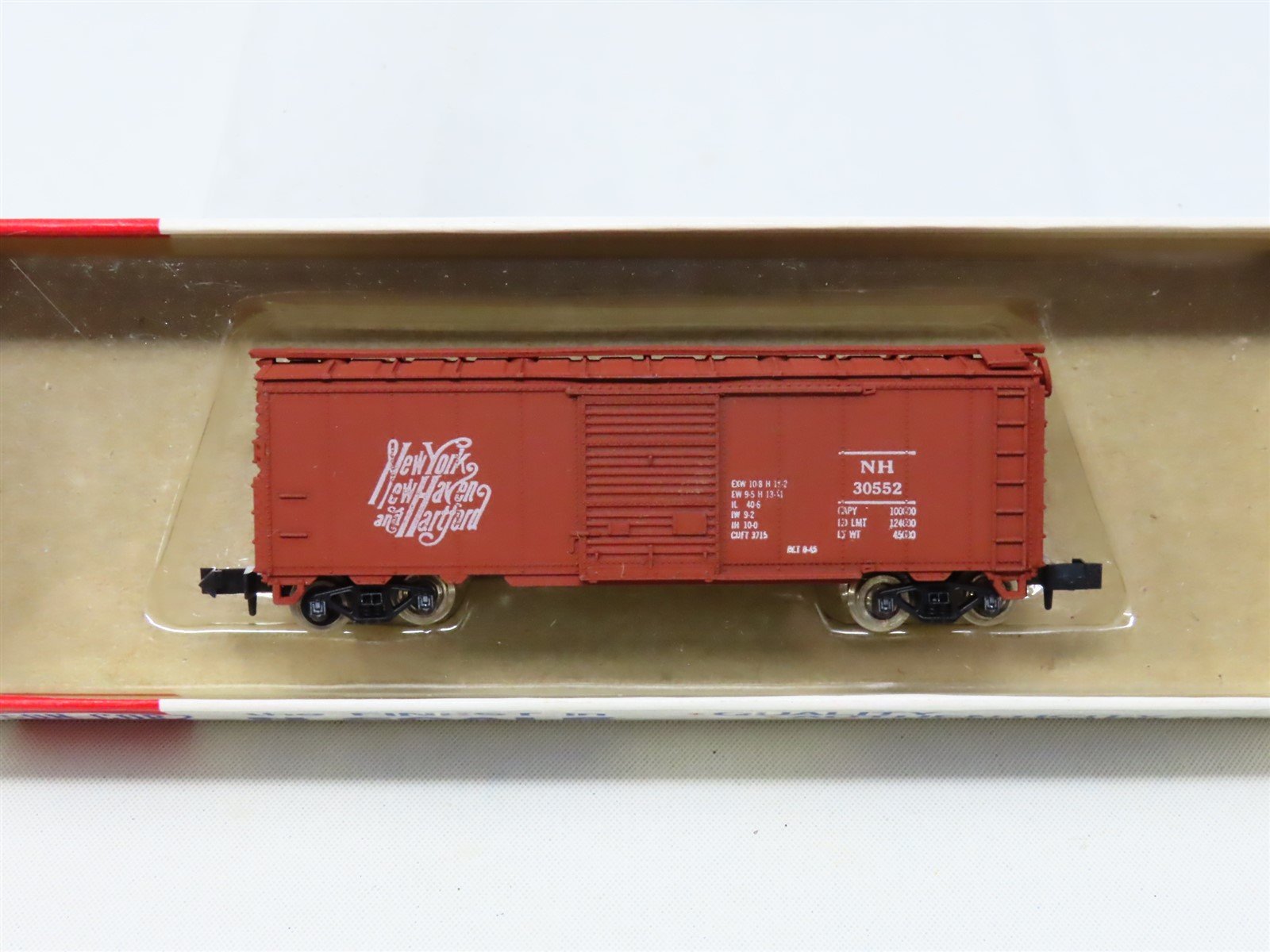 N Scale Con-Cor 1003-N NH New York New Haven Hartford 40' Standard Boxcar #30552