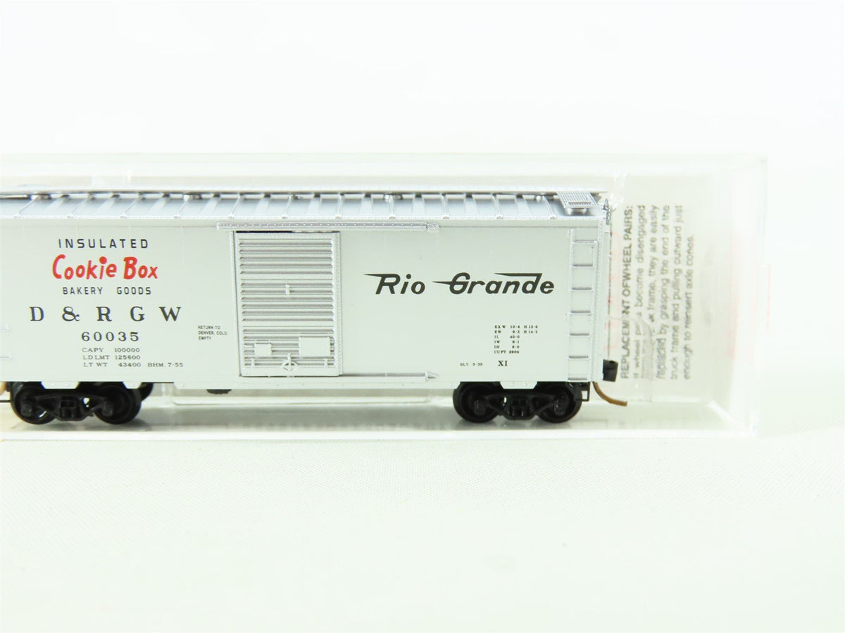 N Scale Micro-Trains MTL 20110 D&amp;RGW Rio Grande Cookie Box 40&#39; Box Car #60035