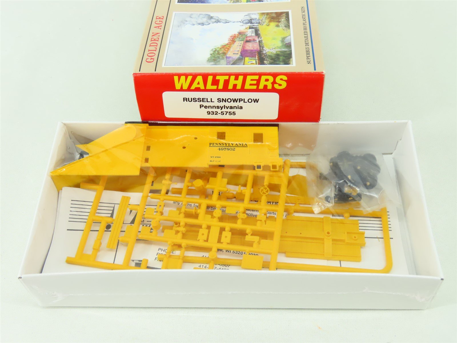 HO Walthers Kit #932-5755 PRR Pennsylvania Russell Snowplow #497802 - SEALED