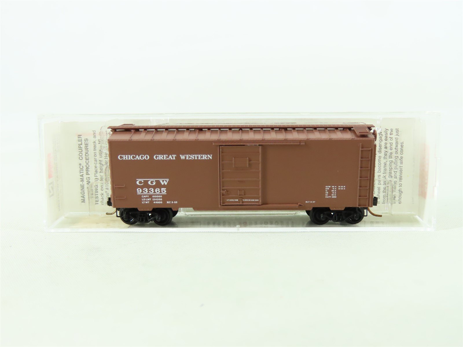 N Scale Micro-Trains MTL 20466 CGW Chicago Great Western 40' Box Car #93365